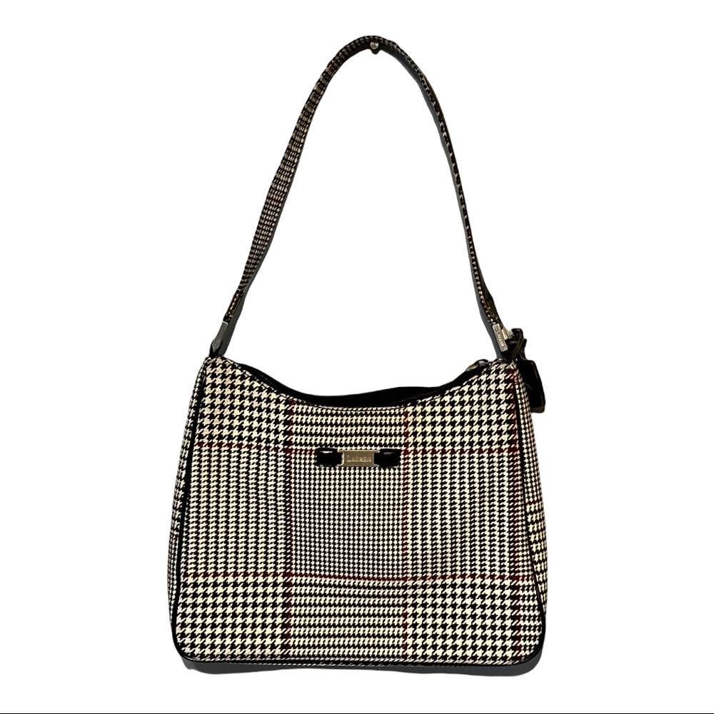 Vintage Ralph Lauren Houndstooth Leather Purse